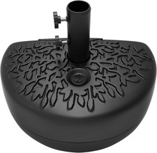 Half Round Umbrella Base, 34 lb Fillable, Freestanding, Black picture
