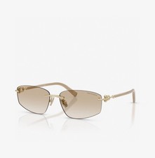 Tiffany & Co TF3104D Sunglasses 56‑18‑140 Pale Gold Rimless Gradient Brown picture