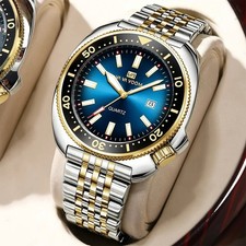 Men's, Luxury, Quartz, Watch, 42mm, Gold, Silver, Stainless Steel, Luminous. De picture