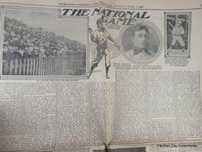 1907 Rare Honus Wagner Pirates Baseball Newspaper Democrat Chronicle Rochester picture