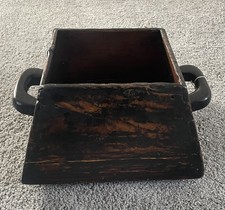 19th Century Antique Chinese Wooden Rice Measure Bucket Dou Asian picture