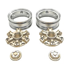 Metal Front&rear Truck Banner Wheel Hub Rim for 1/14 Tamiya RC Dump Truck Car picture