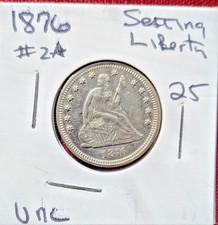 1876  Seated Liberty Silver Quarter Unc,  Gorgeous Coin. picture