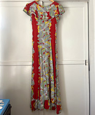 1940’s Vintage Kamehameha Hawaiian Cold Rayon Dress picture