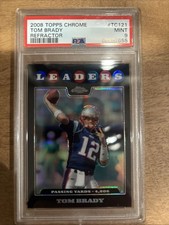 Topps Chrome 2008 Tom Brady League Leaders Refractor #TC121 Patriots PSA 9 picture