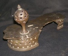 ANTIQUE TRADITIONAL INDIAN RITUAL BRONZE PADUKA OF SHREE RAM COLLECTIBLE RARE picture
