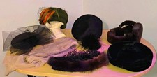 Vintage Hat & Fur Lot Women's . Genuine Furs. 40s-80s. picture
