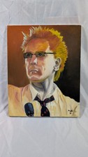  Vintage original oil painting punk rock icon Johnny Rotten of the Sex Pistols picture