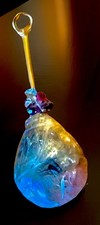 $3200 14k SOLID GOLD NATURAL CARVED COLOR SHIFT UMBA SAPPHIRE BRIOLETTE Pendant picture