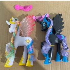 2pcs My Little Pony Princess Celestia Nightmare Moon 14cm Figure Toy Kids Gift picture