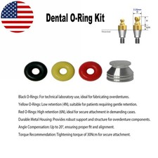 US Dental O-Rings Metal Housing Kit Denture Retention Ball Abutment Fits Hiossen picture