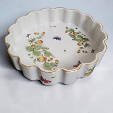 Vintage Lenwile Ardalt Japan 7053 Strawberry Butterfly Quiche Tart Dish 10