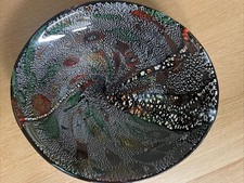 VTG Murano AVeM Aventurine Millefiori Tutti Frutti Art Glass Dish Dino Martens picture