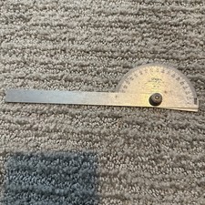 Vintage General Hardware MFG. No. 18 Protractor Stainless Steel Tool Measure picture