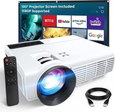 Mini Projector 8000LMS 1080P Bluetooth Video Movie Home Theater with 100