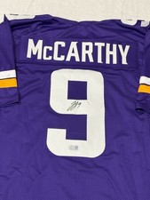 J.J. MCCARTHY INSCRIBED SIGNED AUTO MINNESOTA VIKINGS NIKE JERSEY BAS/BECKETT picture