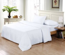 100% Bamboo, Full size Sheet Set, White, 4 Piece Sheet set, 320tc by SleepGarden picture
