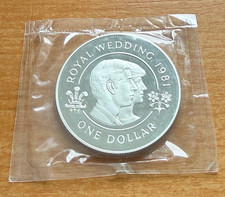 Bermuda 1981 Silver $1 Dollar PROOF Royal Wedding Original Mint Sealed picture