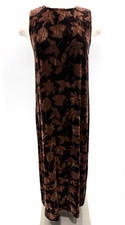 Vintage Citron 100% Silk Velvet Sleeveless Maxi Dress Size Small Elegant USA picture