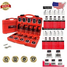 338pc Thread Repair Kit, HSS Helicoil SAE Metric Automotive Pro Tool picture