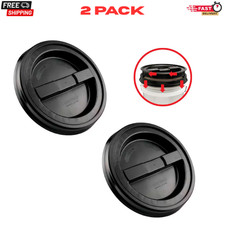 2 Pack Screw Top Bucket Lid With 2 Gaskets Fits 5 & 3.5 Gal. Black Bucket HDPE picture