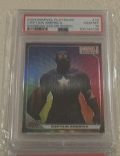 Upper Deck 2023 Marvel Platinum Captain America #13 Rainbow Color Wheel PSA 10 picture