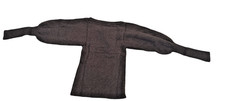 VTG Moda International Boucle High Rib Scoop Neck Bishop Sleeve Sweater Brown S picture