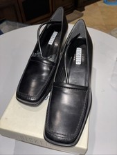Nickels Armine Black Antique Calf Leather Vintage 00’s 7.5 M NOS NIB picture