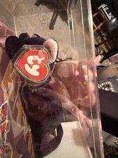 Ty Beanie Baby Babies Rare 3rd 1st Gen Zip All Black TBB Authenticated MWMT-MQ picture