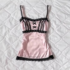 Womens Fairycore Y2K Aesthetic Top Cami Halter Lace Tank Streetwear Shirt S-XL picture