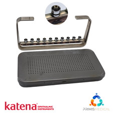 Katena USA Ophthalmic Sterilization Tray w/ 10-Slot Cannula Holder Rack picture