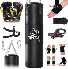 Punching Bag for Adults, 4Ft Heavy Boxing Bag Set with 12Oz Boxing Gloves, MMA K picture