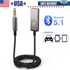 USA Aux to Bluetooth 5.1 Adapter 3.5mm Bluetooth Receiver Microphone for Car Lot picture