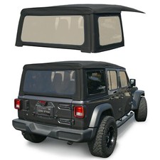 Sierra Offroad Soft Top for 2018-2026 Jeep Wrangler JL Black Sailcloth Vinyl picture