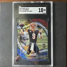 Joe Burrow RC 2020 Panini Select Field Level  #346 Tri-Color Prizm Die-Cut (RC) picture