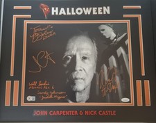 Halloween 1978 (5) Cast Signed John Carpenter Nick Castle PJ Soles Sandy Johnson picture