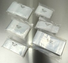 600 PIECE 2MIL POLY RECLOSABLE PLASTIC CLEAR BAGGIES ASSORTED SIZES LOT picture