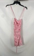 Peppermayo Women's Pink Vietta Sequin Cami Mini Dress Floral Sz 4 NWT picture