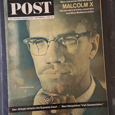 The Saturday Evening Post Sept 12 1964 Illustrated Weekly Magazine Malcolm X picture