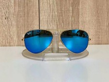 Ray Ban Aviator RB3026 Sunglasses Large 62mm Blue Lens/Gold Frame picture