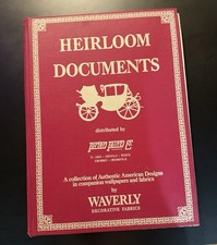 1969 Schumacher Waverly Heirloom Documents Wallpaper Sample Book Americana picture