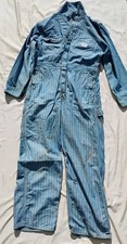 Vtg 60s BIG MAC Penneys Herringbone HBT Coveralls 40R Brass Talon Thrashed picture