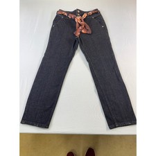 Pilcro and the Letterpress Anthropologie Dark Wash Scarf Belt Jeans Size 29 picture