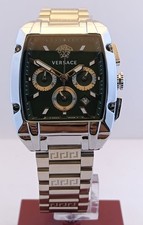 Vintage Versace Dominus Green Dial Date Chronograph Working Men's Wrist Watch picture