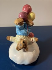Vintage 1984 Bialosky Bear Hummelwerk Musical Figurine Teddy Bear Balloon picture