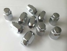 20pc Lug Nuts Bulge Acorn 12x1.5 Chrome 21mm 13/16 Hex 1.38