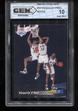 Shaquille O'Neal Rookie 1992-93 Upper Deck #1B RC Card NBA Magic GEM MINT 10 picture