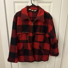 Vintage 1970's Woolrich Wool Hunting Jacket  L Buffalo Plaid picture