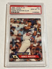 1993 Topps Stadium Club  Mike Piazza Toys R Us  #22 PSA 10 GEM MINT - HOF picture