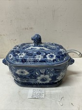 Unsigned John Rogers & Son 1814-1836 Botanical&Hunting Scene Tureen With Ladle picture